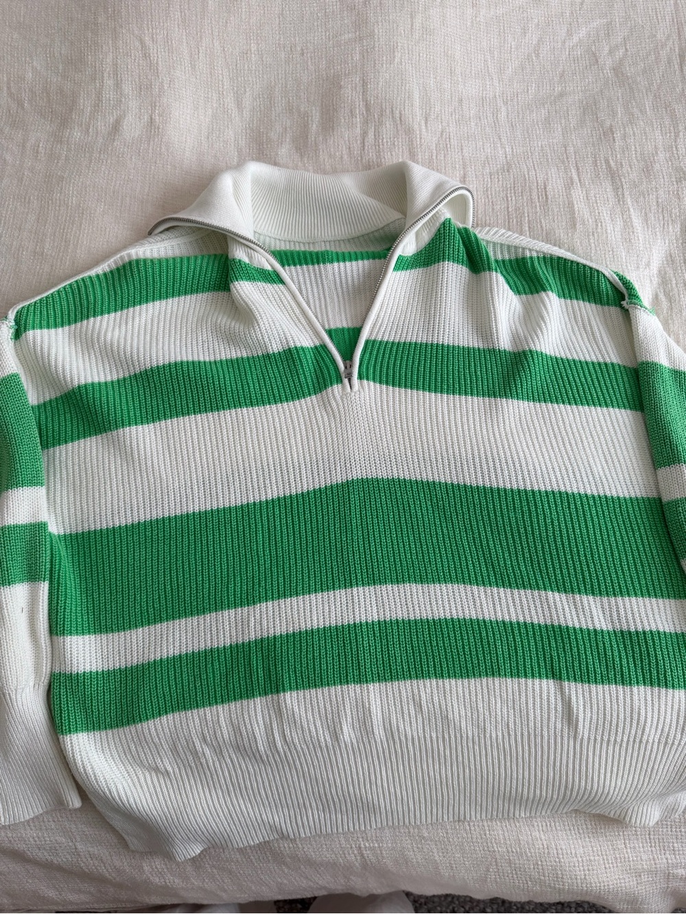 Oversized Aerie quarter zip knit sweater